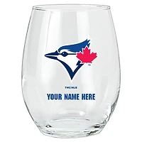 Toronto Blue Jays 15oz. Personalized Stemless Glass Tumbler