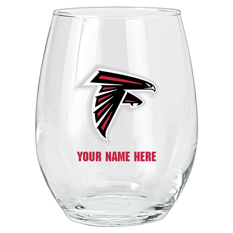 Atlanta Falcons 15oz. Personalized Stemless Glass Tumbler