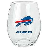 Buffalo Bills 15oz. Personalized Stemless Glass Tumbler