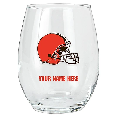 Cleveland Browns 15oz. Personalized Stemless Glass Tumbler