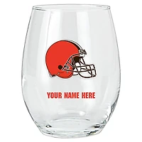 Cleveland Browns 15oz. Personalized Stemless Glass Tumbler