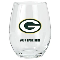 Green Bay Packers 15oz. Personalized Stemless Glass Tumbler