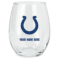 Indianapolis Colts 15oz. Personalized Stemless Glass Tumbler