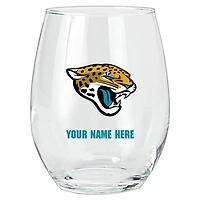 Jacksonville Jaguars 15oz. Personalized Stemless Glass Tumbler