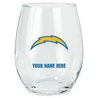 Los Angeles Chargers 15oz. Personalized Stemless Glass Tumbler
