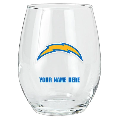 Los Angeles Chargers 15oz. Personalized Stemless Glass Tumbler