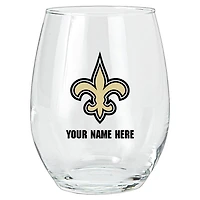 New Orleans Saints 15oz. Personalized Stemless Glass Tumbler