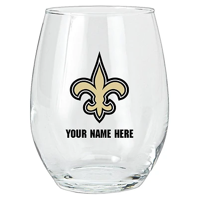New Orleans Saints 15oz. Personalized Stemless Glass Tumbler