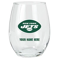 New York Jets 15oz. Personalized Stemless Glass Tumbler