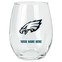 Philadelphia Eagles 15oz. Personalized Stemless Glass Tumbler