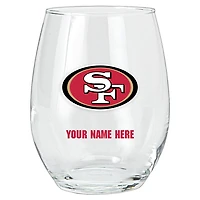 San Francisco 49ers 15oz. Personalized Stemless Glass Tumbler