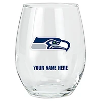 Seattle Seahawks 15oz. Personalized Stemless Glass Tumbler
