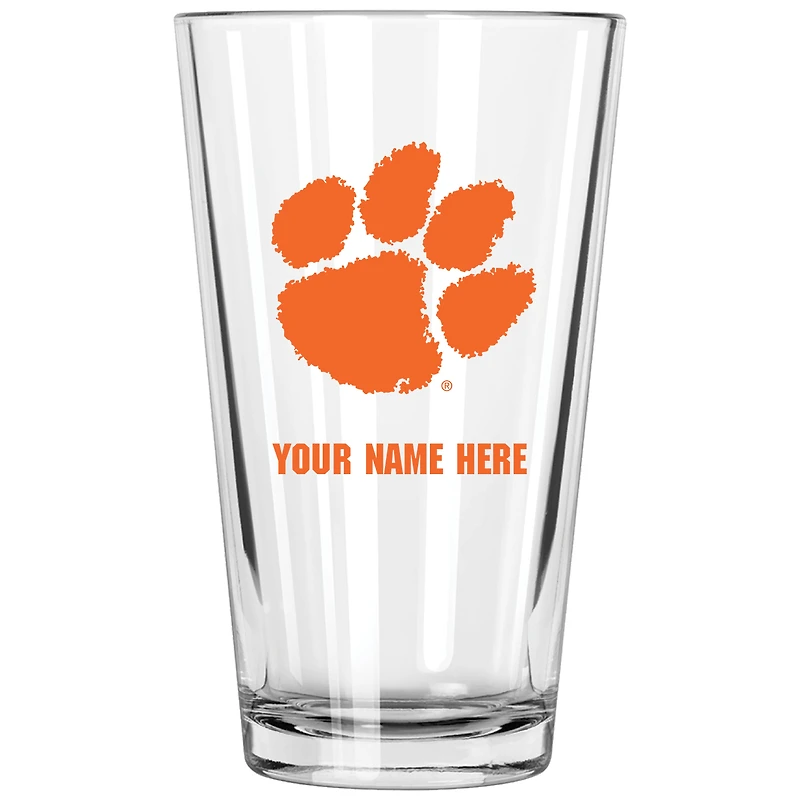 Clemson Tigers 16oz. Personalized Pint Glass