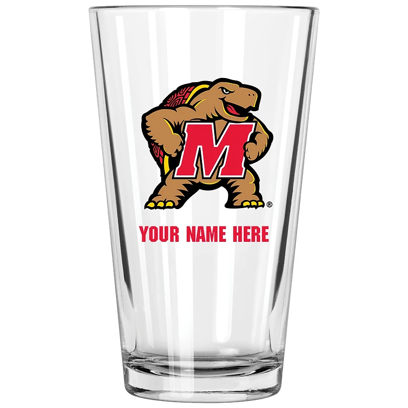 Maryland Terrapins 16oz. Personalized Pint Glass