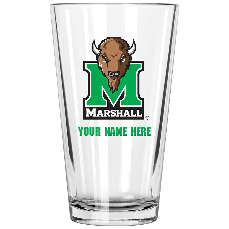 Marshall Thundering Herd 16oz. Personalized Pint Glass