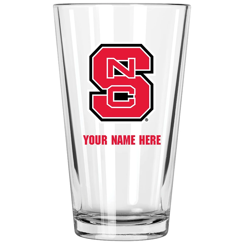 NC State Wolfpack 16oz. Personalized Pint Glass