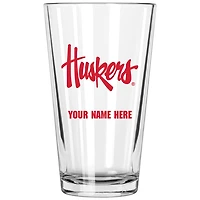 Nebraska Huskers 16oz. Personalized Pint Glass