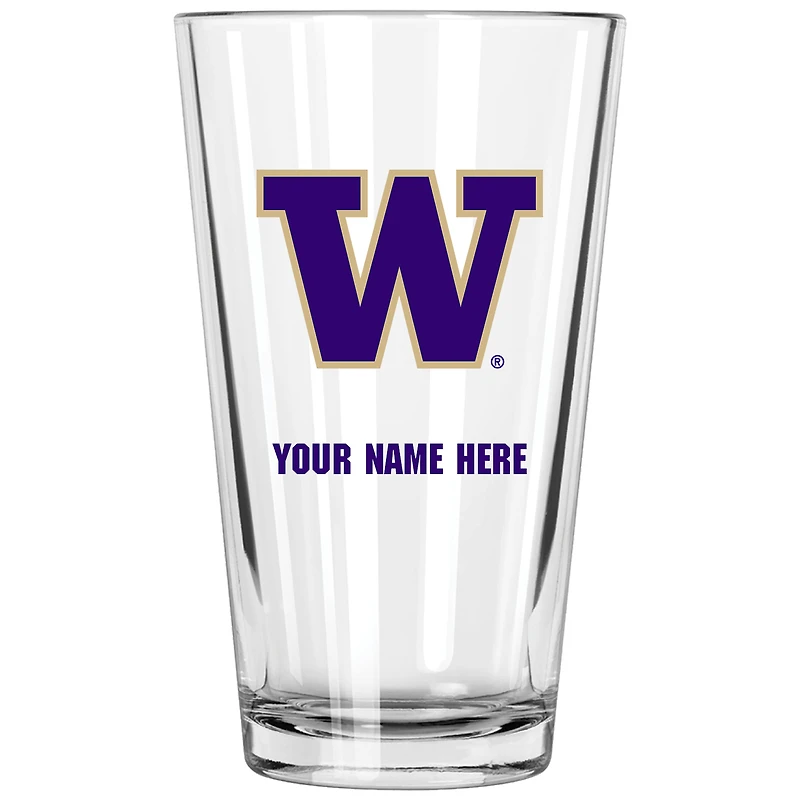 Washington Huskies 16oz. Personalized Pint Glass