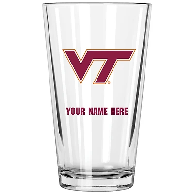 Virginia Tech Hokies 16oz. Personalized Pint Glass