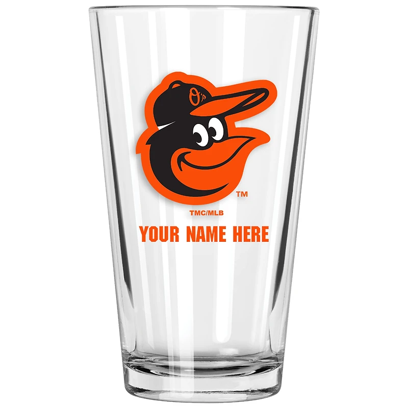 Baltimore Orioles 16oz. Personalized Pint Glass