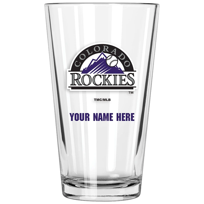 Colorado Rockies 16oz. Personalized Pint Glass