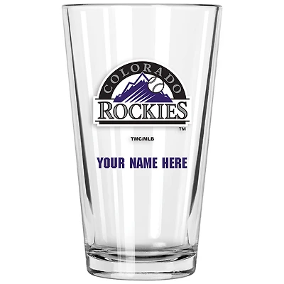 Colorado Rockies 16oz. Personalized Pint Glass