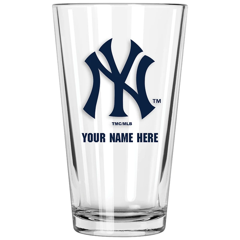 New York Yankees 16oz. Personalized Pint Glass