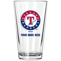 Texas Rangers 16oz. Personalized Pint Glass