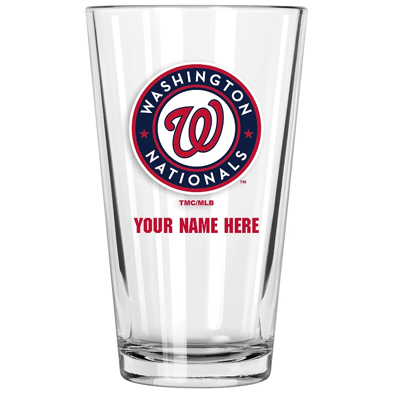 Washington Nationals 16oz. Personalized Pint Glass