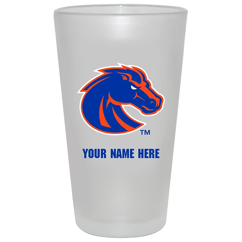 Boise State Broncos 16oz. Frosted Personalized Pint Glass