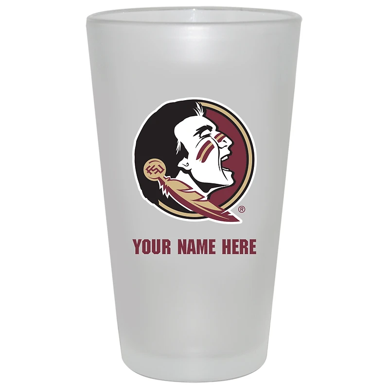 Florida State Seminoles 16oz. Frosted Personalized Pint Glass