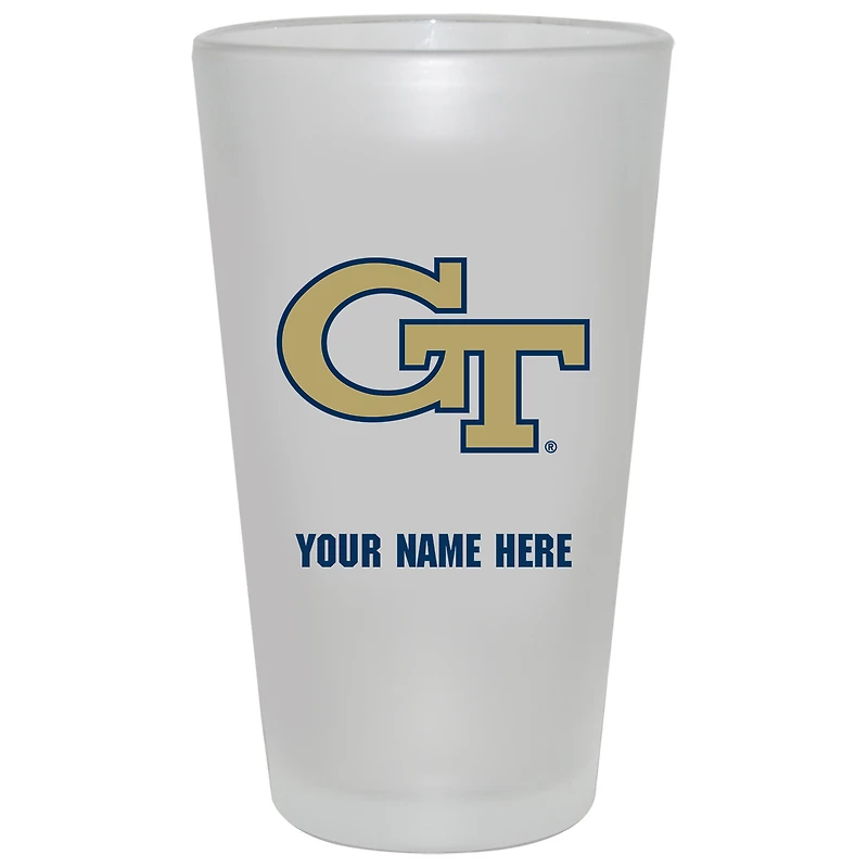 GA Tech Yellow Jackets 16oz. Frosted Personalized Pint Glass