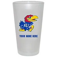 Kansas Jayhawks 16oz. Frosted Personalized Pint Glass