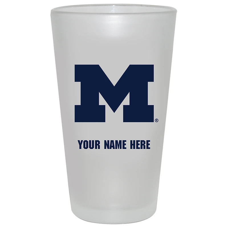 Michigan Wolverines 16oz. Frosted Personalized Pint Glass