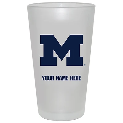 Michigan Wolverines 16oz. Frosted Personalized Pint Glass
