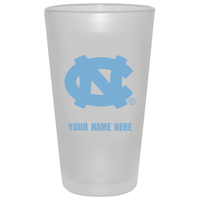 North Carolina Tar Heels 16oz. Frosted Personalized Pint Glass
