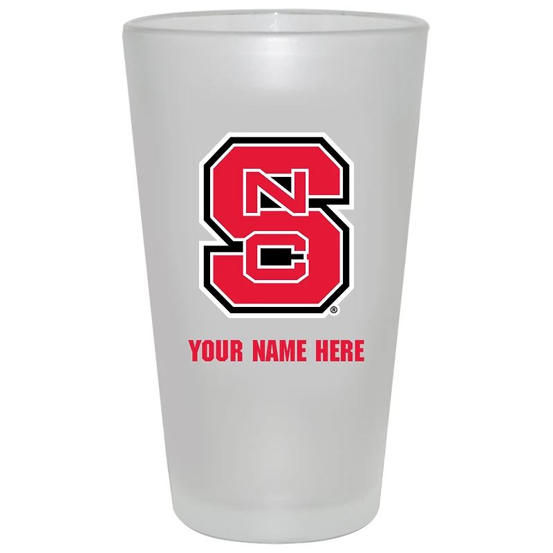 NC State Wolfpack 16oz. Frosted Personalized Pint Glass