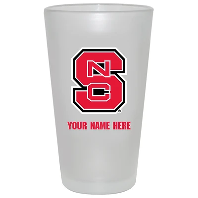 NC State Wolfpack 16oz. Frosted Personalized Pint Glass