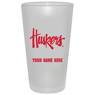Nebraska Huskers 16oz. Frosted Personalized Pint Glass
