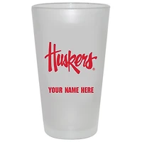 Nebraska Huskers 16oz. Frosted Personalized Pint Glass