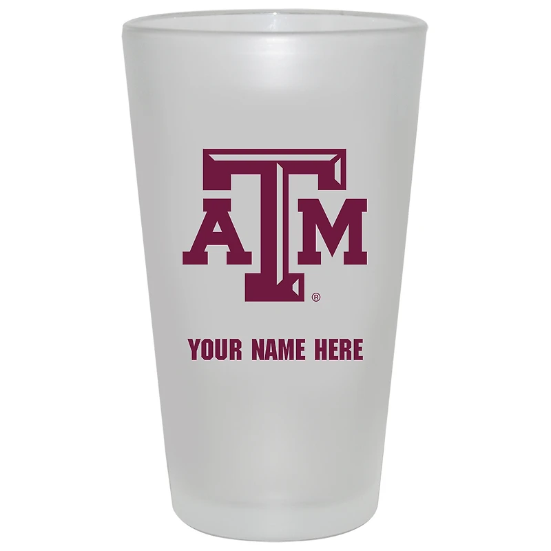 Texas A&M Aggies 16oz. Frosted Personalized Pint Glass