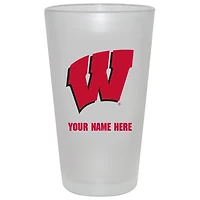 Wisconsin Badgers 16oz. Frosted Personalized Pint Glass