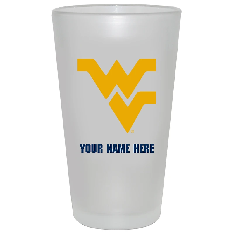West Virginia Mountaineers 16oz. Frosted Personalized Pint Glass