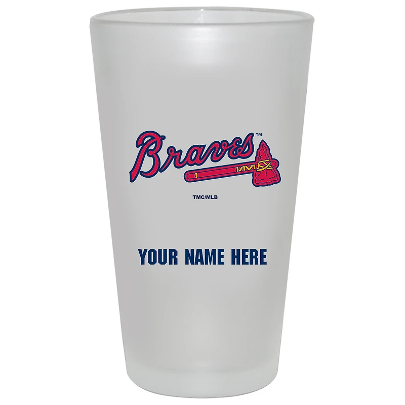 Atlanta Braves 16oz. Frosted Personalized Pint Glass