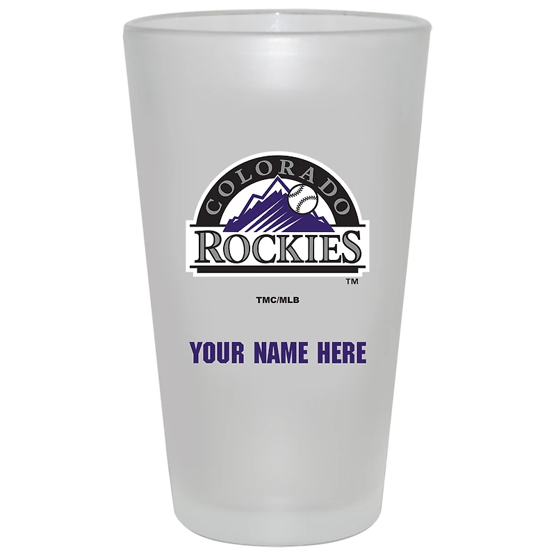 Colorado Rockies 16oz. Frosted Personalized Pint Glass