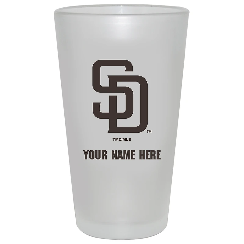 San Diego Padres 16oz. Frosted Personalized Pint Glass