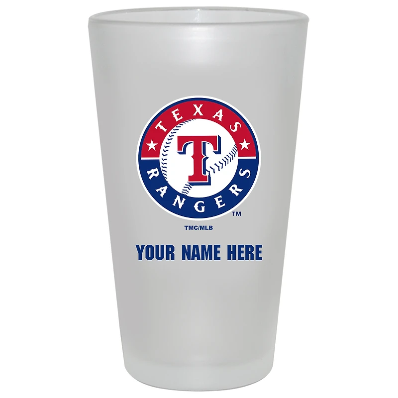Texas Rangers 16oz. Frosted Personalized Pint Glass