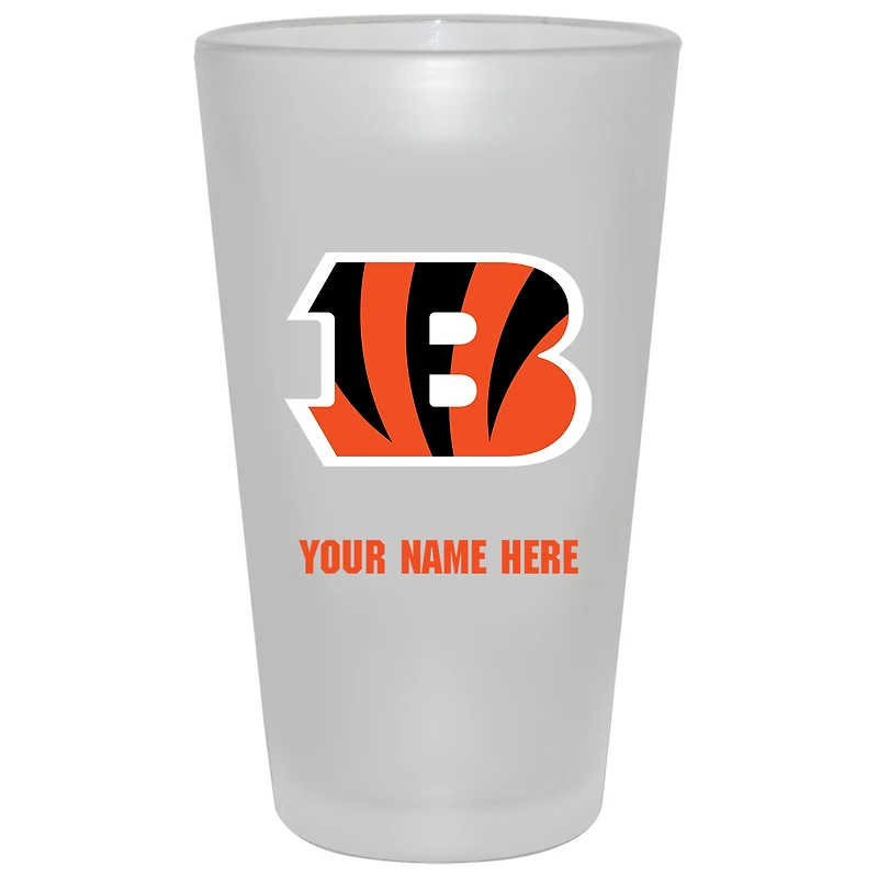 Cincinnati Bengals 16oz. Frosted Personalized Pint Glass