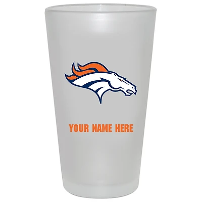 Denver Broncos 16oz. Frosted Personalized Pint Glass