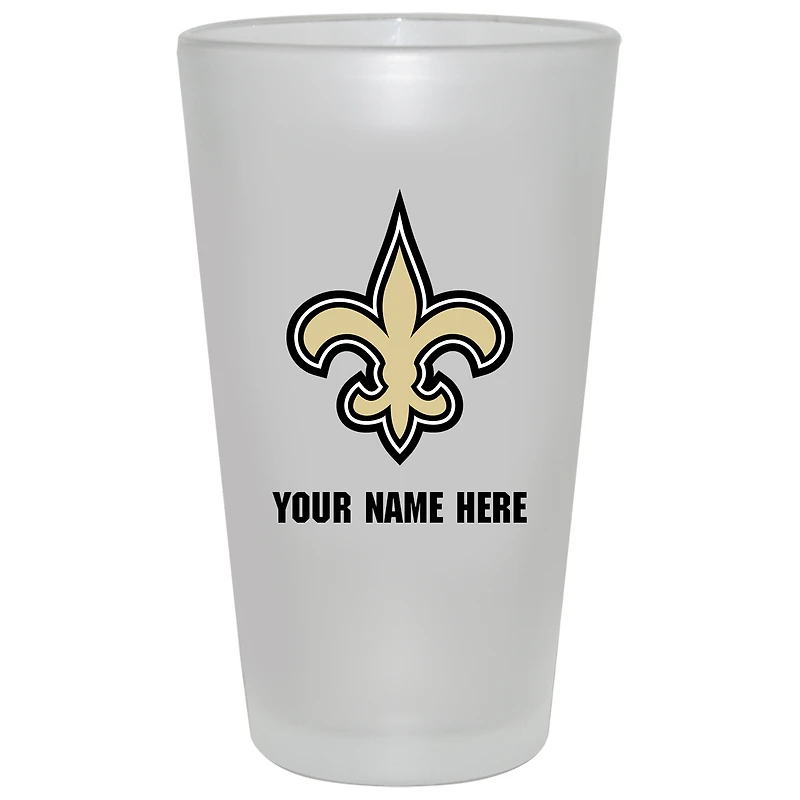 New Orleans Saints 16oz. Frosted Personalized Pint Glass